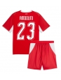 Otroške Nogometnih dresov Švica Zeki Amdouni #23 Domači SP 2026 Kratki rokavi (+ hlače)